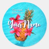 Ananas & Hibiscus  Boek Sticker (Voorkant)