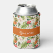 Ananas Hibiscus en Palmschijfjes Blikjeskoeler (Blikje Voorkant)