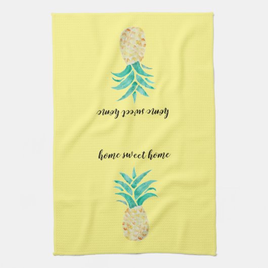 Ananas Home Sweet Home Serviette de cuisine (Vertical)
