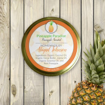 Ananas Homemade Body Butter of Jelly Label