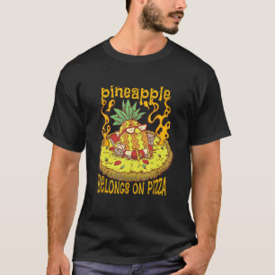 Ananas hoort bij pizza gezonde vruchten ananas t-shirt
