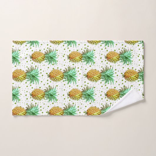 Ananas illustratiepatroon bad handdoek (Handdoek)
