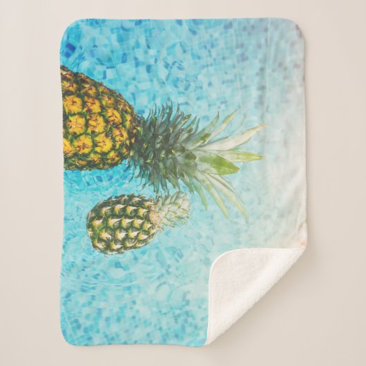 Ananas in de zomertijd van het zwembad sherpa deken (Voorkant)