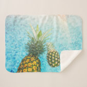 Ananas in de zomertijd van het zwembad sherpa deken (Voorkant (horizontaal))