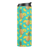 ananas in turkooiskleur thermosbeker (Gedraaid links)