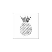 Ananas in zwart-wit 	rubberstempel (Afrduk)