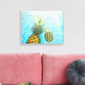 Ananas in Zwembad Canvas Afdruk (Insitu (Woonkamer))