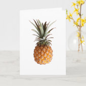 Ananas Jaune Funky Votre Carte de voeux Texte (Fleur jaune)