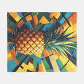 Ananas Kaleidoscoop - Pineapple Empire Design Fleece Deken (Voorkant (Horizontaal))