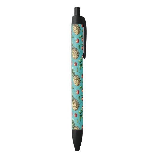 Ananas Kers Bliss Zwarte Inkt Pen (Achterkant (Verticaal))
