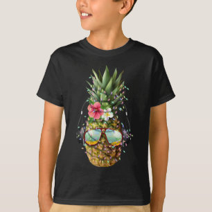 Ananas Kerstboom Lichten Aloha Xmas Cadeaus S T-shirt
