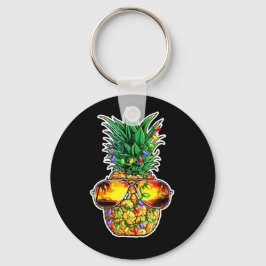 ananas kerstboom lights Xmas zonnebril Sleutelhanger