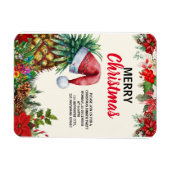 Ananas Kerstfeest, Tropical Christmas Part Magneet (Horizontaal)