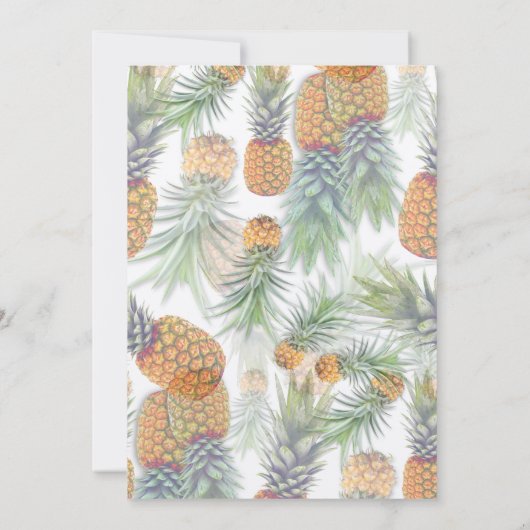 Ananas Kraft Papier de mariage Invitations (Dos)