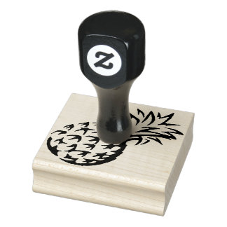 Ananas kunststempel 	rubberstempel