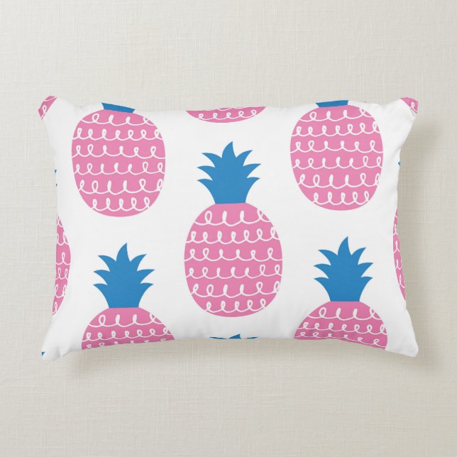 Ananas Leuk,  naadloos ontwerp. Accent Kussen (Voorkant)