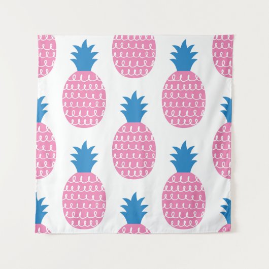 Ananas Leuk,  naadloos ontwerp. Wandkleed (Voorkant)
