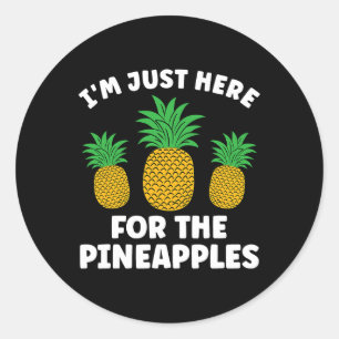 Ananas Lover Hawaii Fruit Ananas Hawaiian Me Ronde Sticker