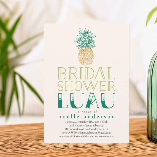 ananas Luau Bridal Shower Kaart