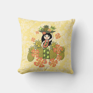 Ananas Luau Hawaiian Carré Coussins