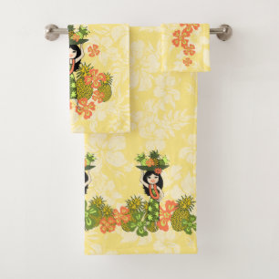 Ananas Luau Hawaiian Hula Girl Coordinate - Citron