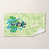 Ananas Luau Hawaiian Hula Meisje Coördinaat- Limoe Bad Handdoek (Handdoek)