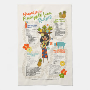 Ananas Luau Hawaiian Hula Meisje Recept Theedoek