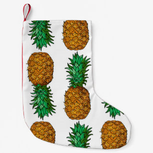 Ananas met bladeren. Naadloos patroon met tropi Kleine Kerstsok
