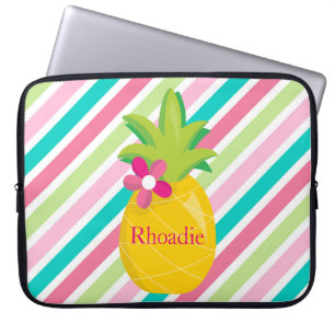 ananas met strepen laptop sleeve
