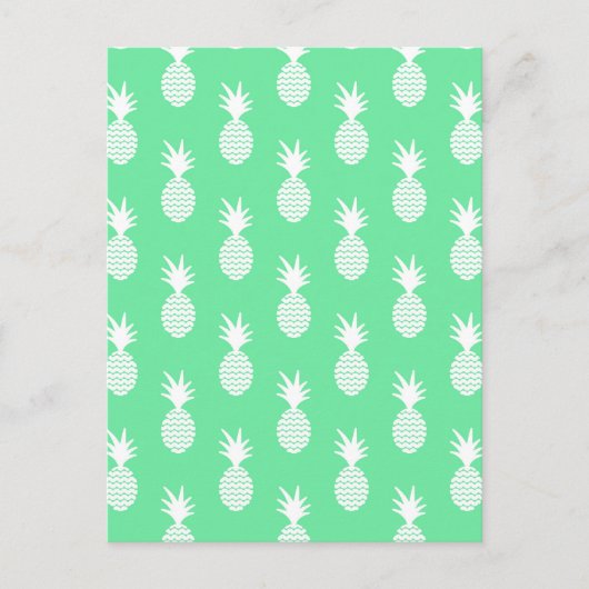 Ananas Mint Patroon 2 Briefkaart (Voorkant)