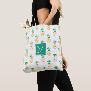 Ananas monogram tote bag