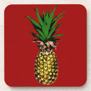 Ananas Newsprint Afbeelding Bier Onderzetter