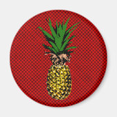Ananas Newsprint Afbeelding Magneet (Voorkant)
