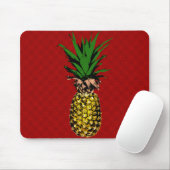 Ananas Newsprint Afbeelding Muismat (Met muis)