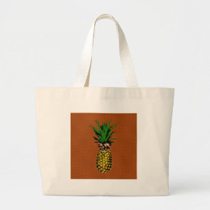 Ananas Newsprint Grote Tote Bag