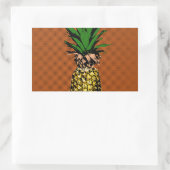 Ananas Newsprint Rechthoekige Sticker (Tas)
