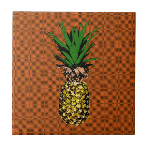 Ananas Newsprint Tegeltje
