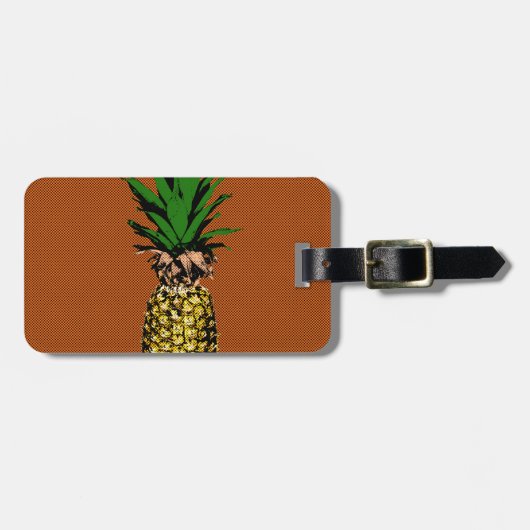 Ananas Nieuwsdruk Bagagelabel (Voorkant horizontaal)