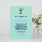 Ananas Noël Famille Dîner Menu (Debout devant)