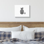 Ananas noir et blanc imprimé sur toile (Insitu(Chambre))
