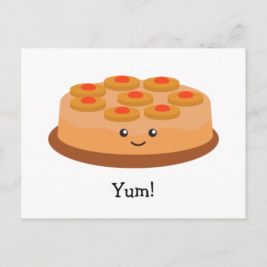 Ananas onderaan Cake Briefkaart (Voorkant)