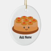 Ananas onderaan Cake Keramisch Ornament (Rechts)