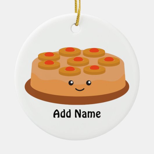 Ananas onderaan Cake Keramisch Ornament (Voorkant)