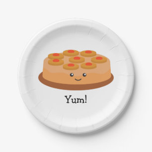 Ananas onderaan Cake Papieren Bordje