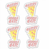 Ananas op Pizza Epic Snarky Slogan Stickers (Voorkant)