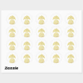Ananas or Enveloppe autocollant sceau Tropical (Feuille)