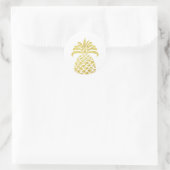 Ananas or Enveloppe autocollant sceau Tropical (Sac)