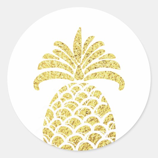 Ananas or Enveloppe autocollant sceau Tropical (Devant)