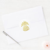 Ananas or Enveloppe autocollant sceau Tropical (Enveloppe)