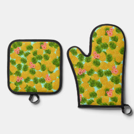 ananas ovenwant & pannenlap set